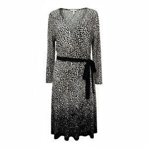 White House Black Market- NWT- women’s size 14 wrap dress/ midi length cheetah